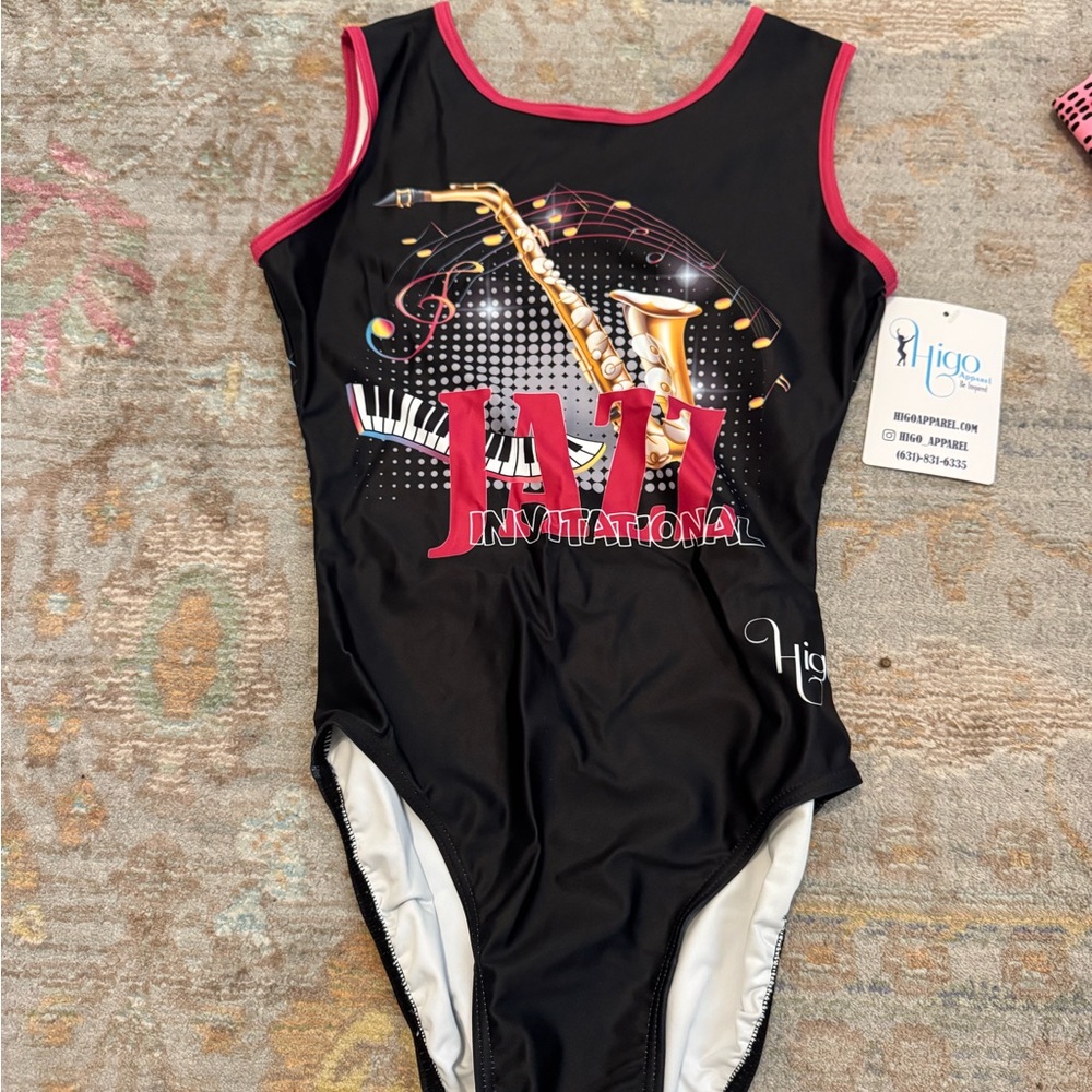 New Orleans Jazz Invitational gymnastics practice leotard